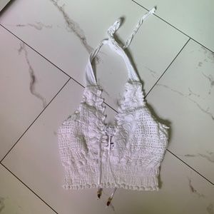 WHITE BEACH HALTER TOP